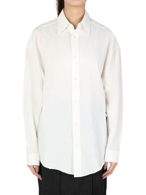 Point-collar shirt - White