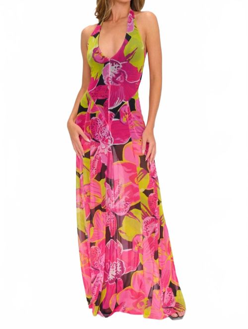 Katia Maxi Dress In Tropic Nights Mesh