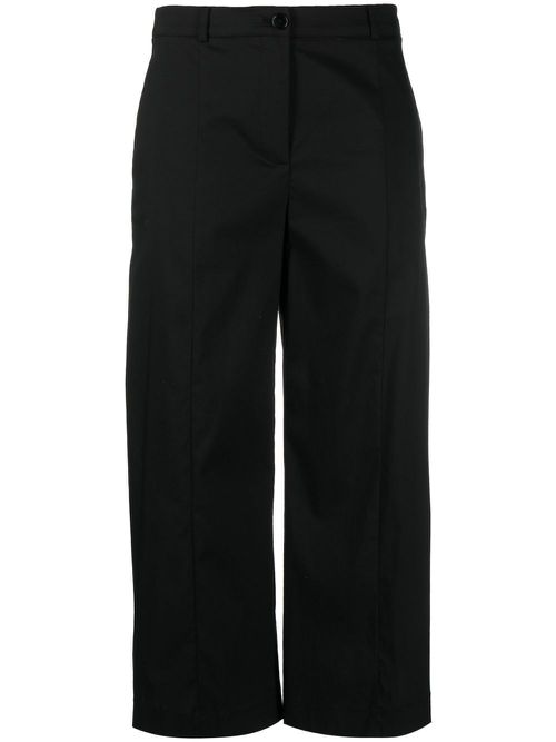 Cropped palazzo trousers - Black