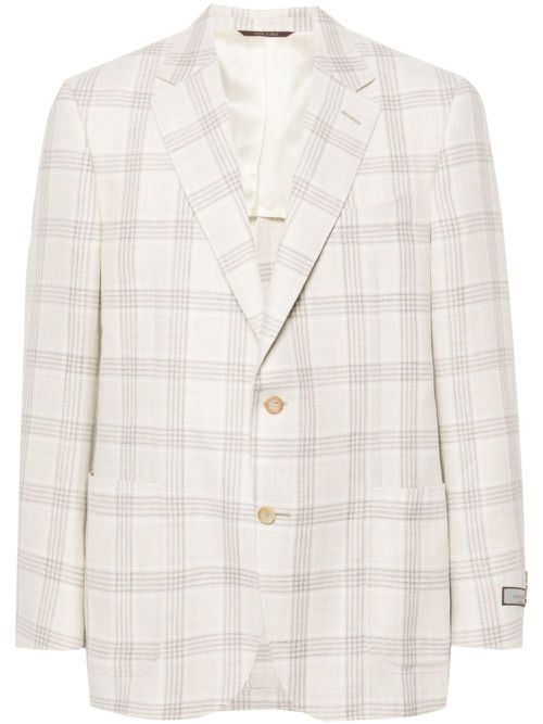 Single-breasted blazer - Neutrals