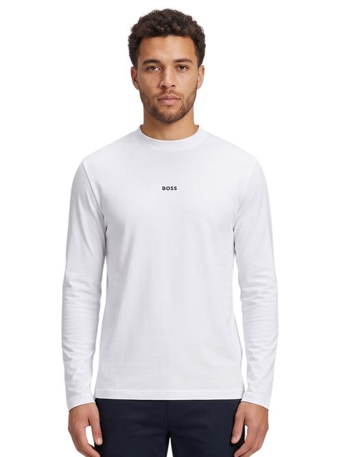 White Logo Full Sleeves T-Shirt