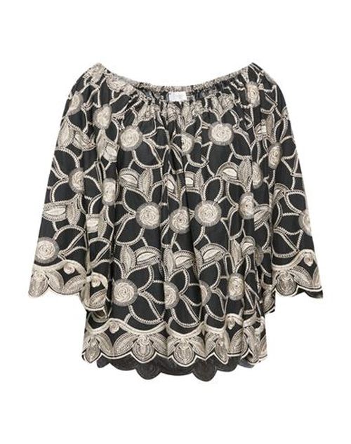 Woman Top Black Size L Cotton, Polyester