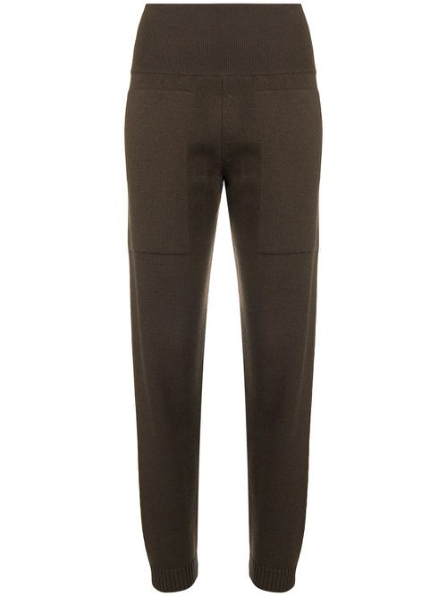 Pre-owned knitted trousers - Brown