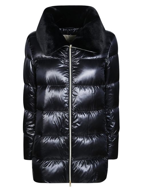 A-Shape Ultralight Nylon Faux-Leather Jacket for Women