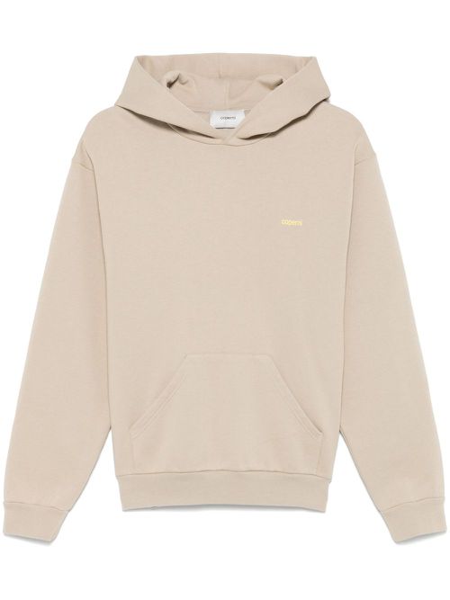 Logo-print hoodie - Neutrals