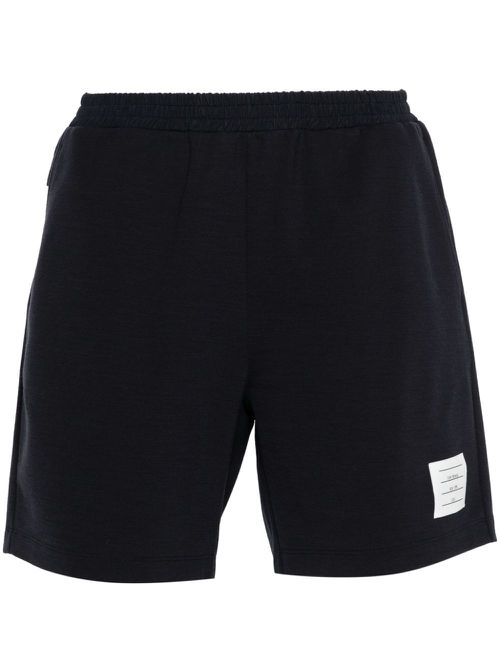 Mid-rise track shorts - Blue