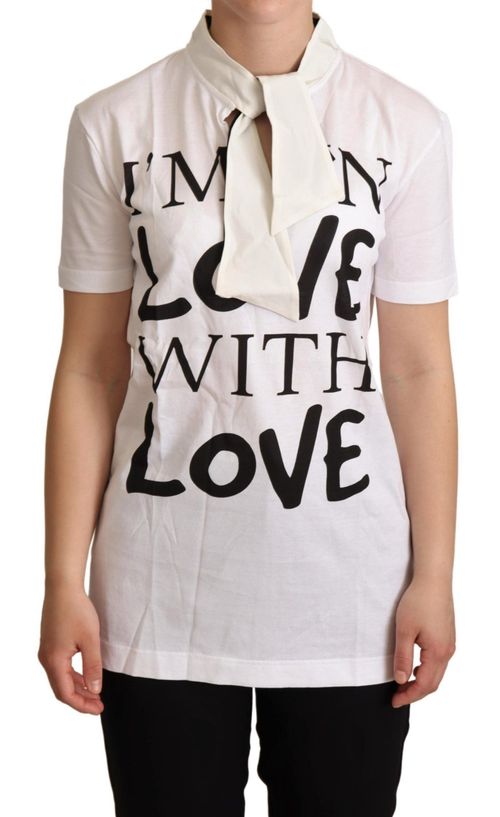 Logo-Print Cotton Silk T-Shirt — White