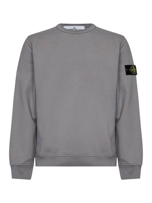 Logo-Embroidered Crewneck Sweatshirt — Gray