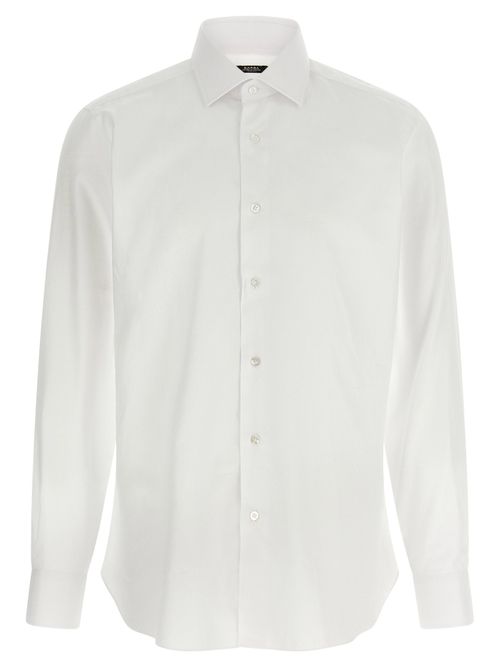Hand-Stitched Cotton Shirt — White