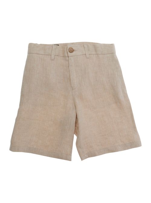 Linen Shorts — Beige