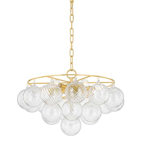 Aged Brass Chandelier from the Mimi Collection