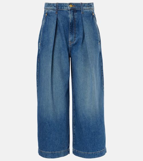 April pleated wide-leg jeans