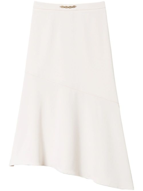 T Chain midi skirt - White