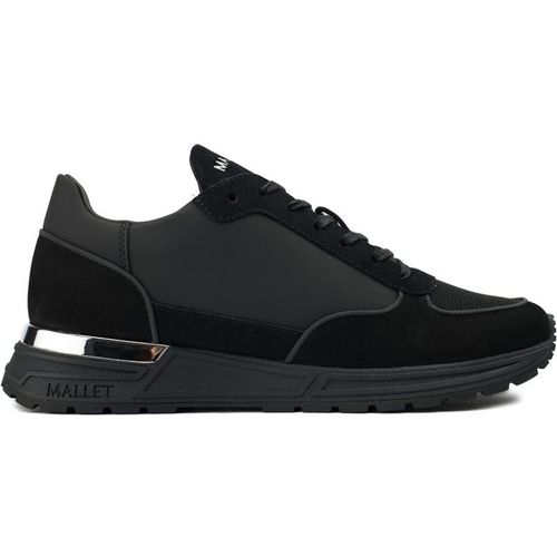 Mallet Mens Popham Trainers - Black Leather