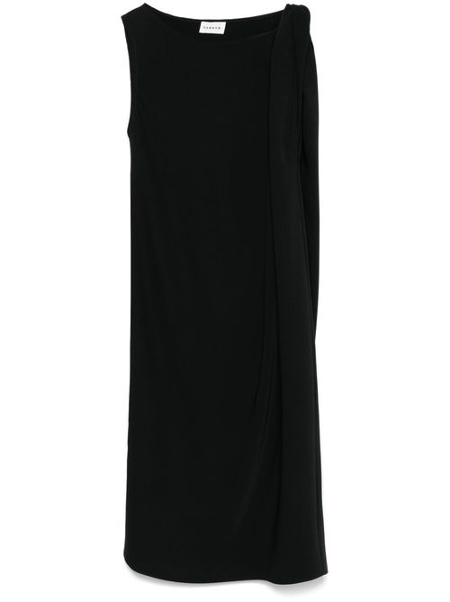 Twist-detailing midi dress - Black