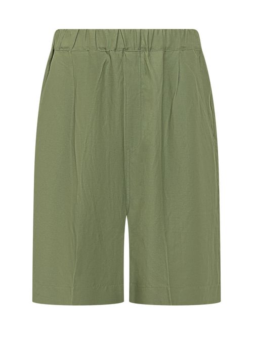 Green Solid Shorts