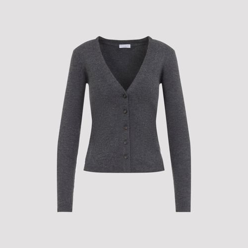 Cashmere Lurex Cardigan Sweater for Women