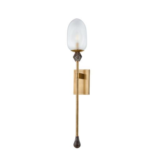 Vintage Brass One Light Wall Sconce from the Daith Collection