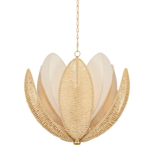 Vintage Gold Leaf Chandelier from the Costa Brava Collection