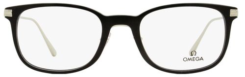 OM5039 Rectangular Acetate-Metal Eyeglasses — Black