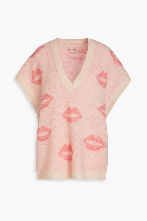 Printed knitted vest - Neutral - XL