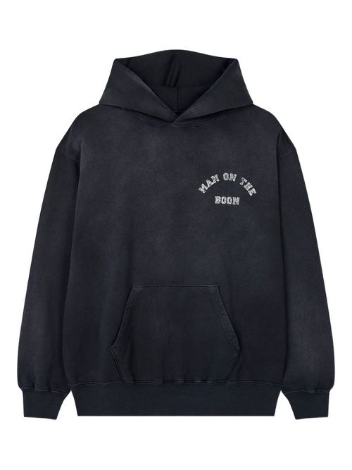 Logo-print hoodie - Black