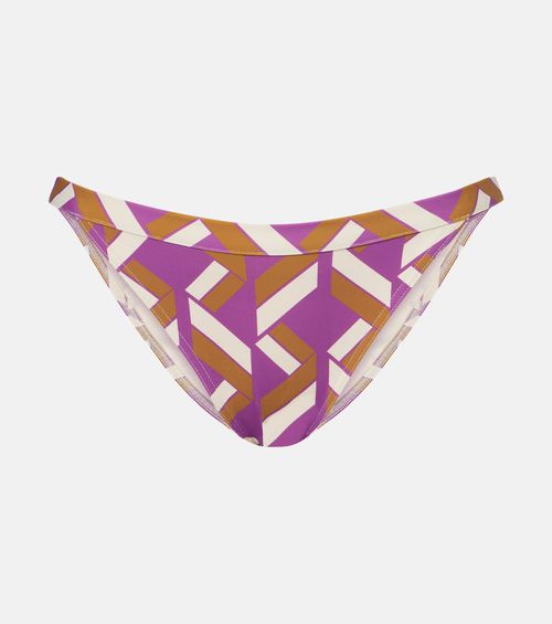 Fever printed high-rise bikini bottoms