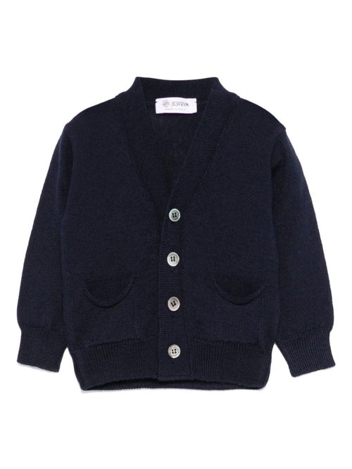 Merino wool cardigan - Blue