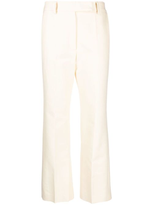 Tailored straight-leg trousers - Neutrals