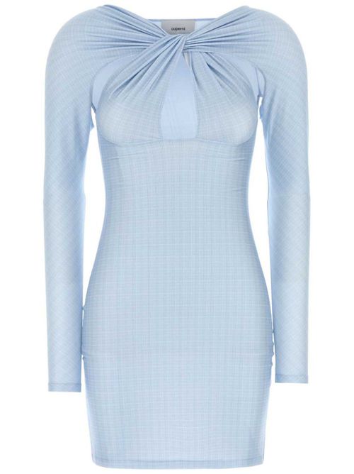 Twisted mini dress - Blue