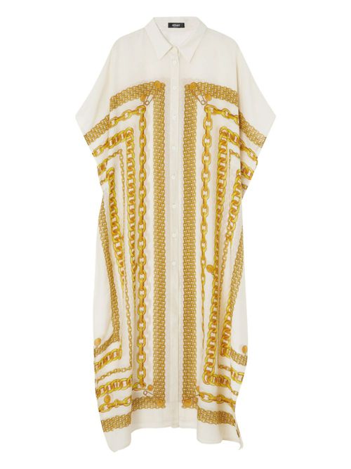 Chain-link print cover-up - Neutrals