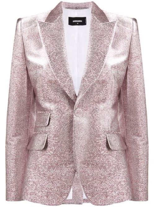 Glitter single breasted blazer