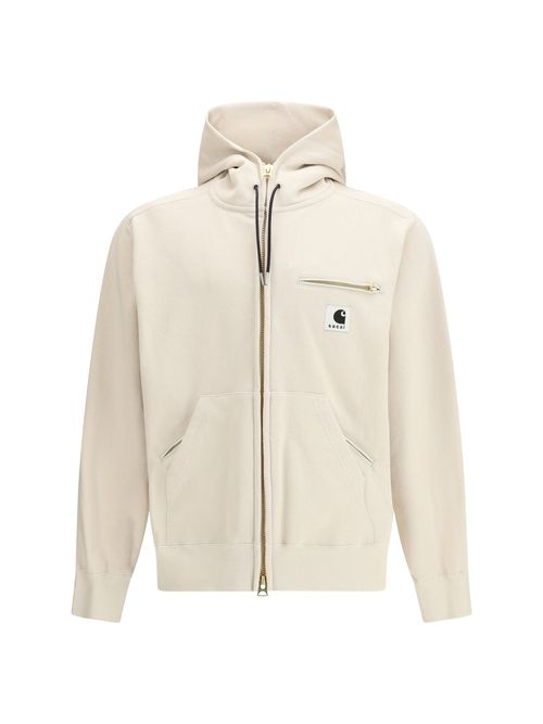 Cotton Jersey Hybrid Hoodie — Beige