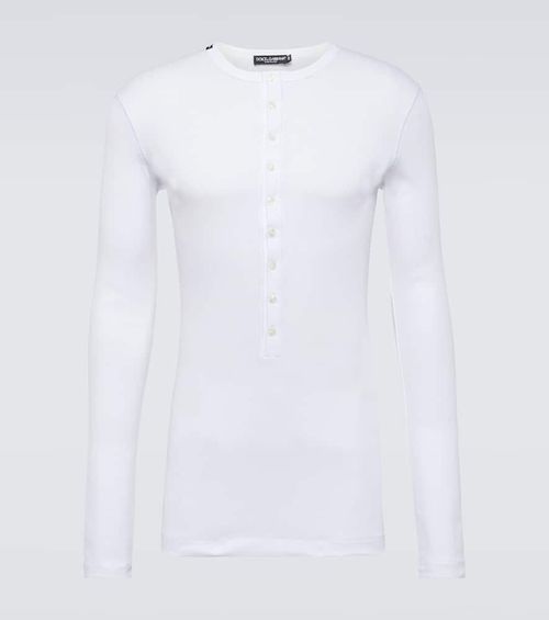 Re-Edition cotton jersey Henley shirt