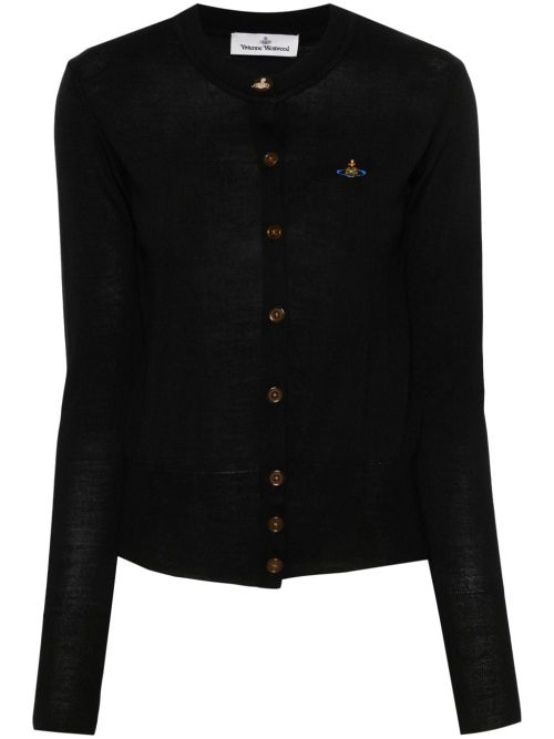 Bea Checked Cotton-trimmed Embroidered Wool and Silk-blend Cardigan