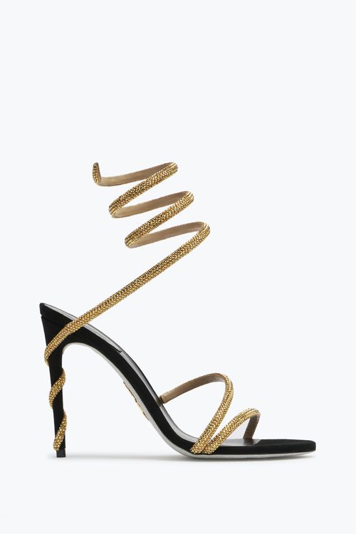 MARGOT BLACK JEWEL SANDALS SNAKE
