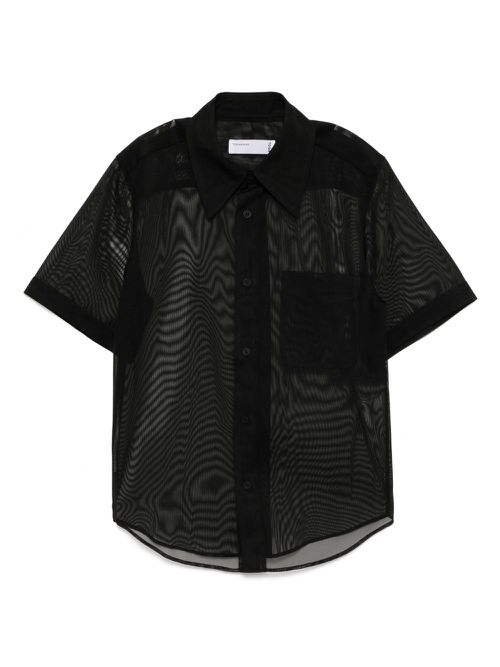 Toga high twist gauze shirt - Black