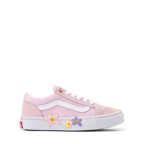 Vans Old Skool Flower Skate - Little Kid - Pink / True White