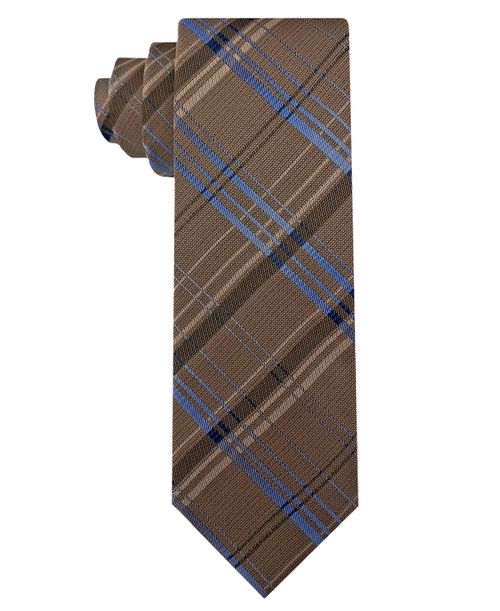 Men's Plaid Tie - Taupe