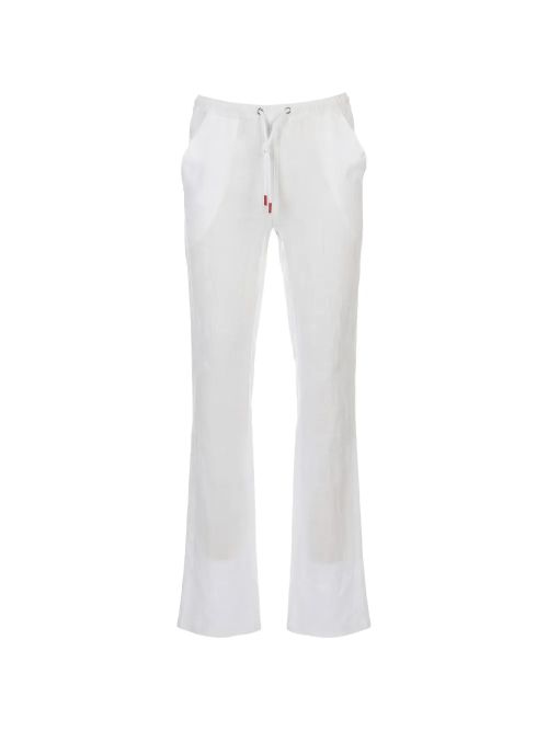 Drawstring-Waistband Trousers — White