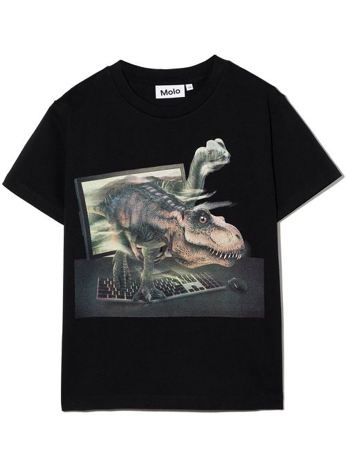 Rame dinosaur-print T-shirt - Black