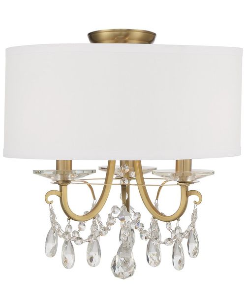 Othello 3-Light Vibrant Gold Ceiling Mount
