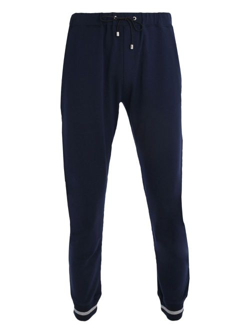 Drawstring-cuff track pants - Blue