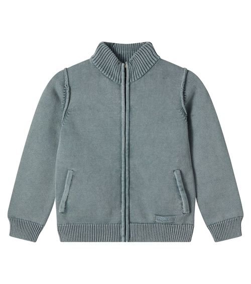 Lance zip-up cotton cardigan