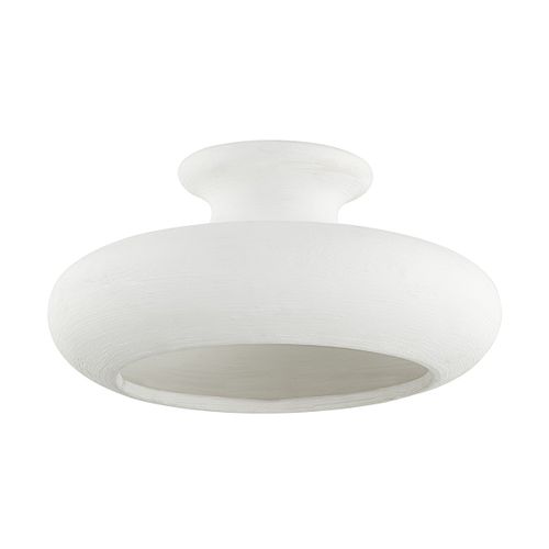 Aged Brass One Light Semi Flush Mount from the Annie Collection