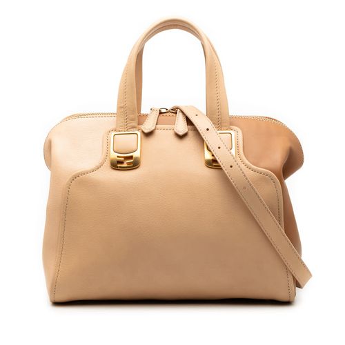 Pre-owned Small Tricolor Leather Colorblock Chameleon Satchel 8BL114 F83 138 2461