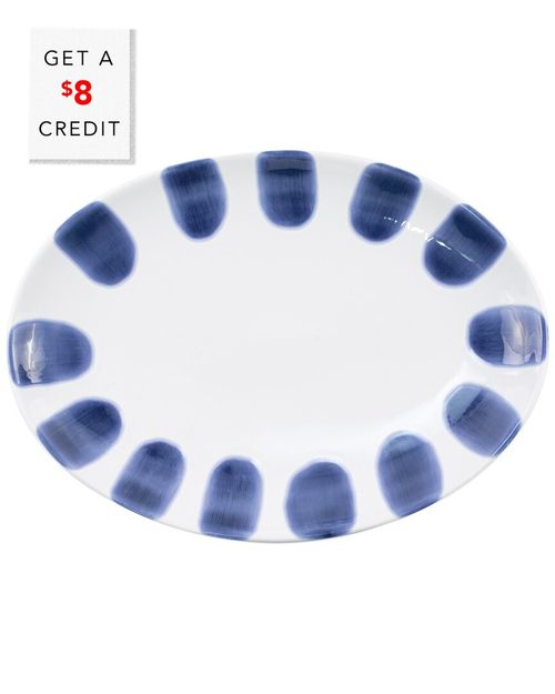 Viva By Santorini Dot Small Oval Platter With $8 Credit