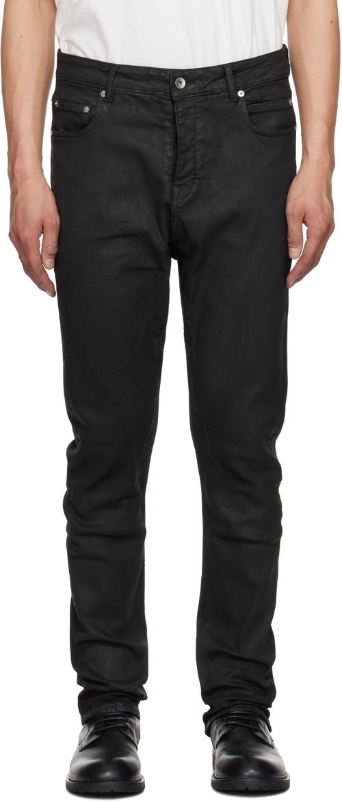 Rick Owens DRKSHDW Black Hollywood Detroit Cut Jeans
