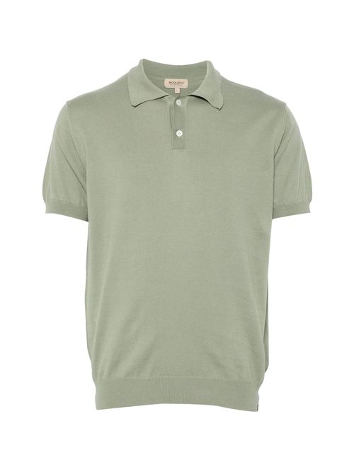 Wool-Blend? No-Cotton Button-Front Ribbed Polo Shirt