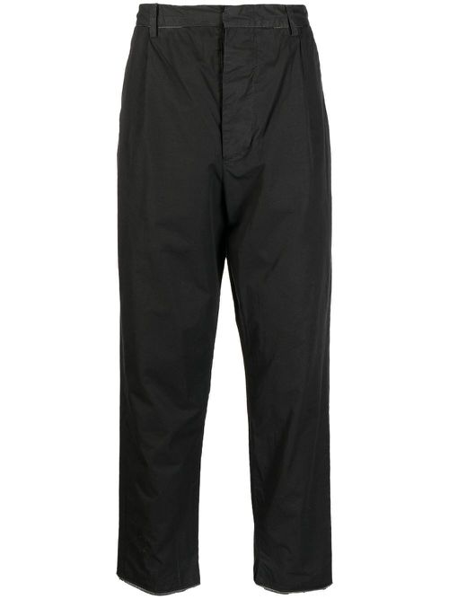 Cotton tapered trousers - Black